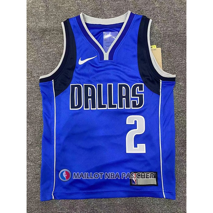 Maillot Enfant Dallas Mavericks Kyrie Irving NO 2 Icon 2022-23 Bleu